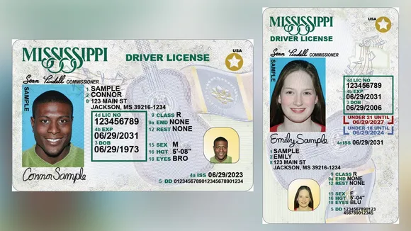 Mississippi Unveils New Driver's License Design Featuring State Flag, Guitar, and Music Notes