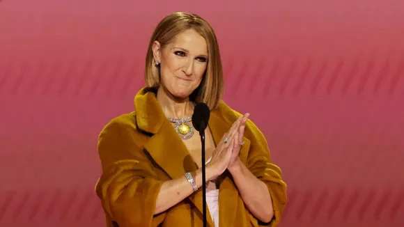 Celine Dion Surprises Grammys Audience, Presents Taylor Swift with Album of the Year