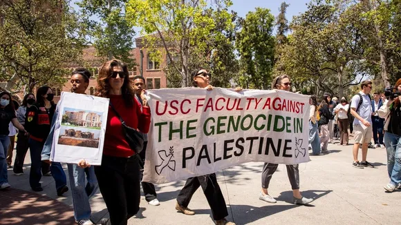 Pro-Palestinian Protests Disrupt US College Commencements