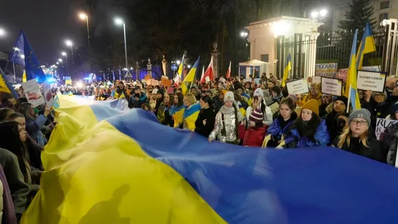 Ukrainian Diplomats Protest Russian Flags at French Town Halls