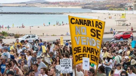 Thousands Protest Unsustainable Tourism Model in Canary Islands, Spain
