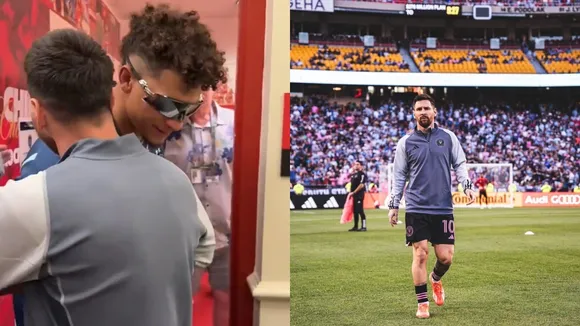 Patrick Mahomes Meets Lionel Messi, Jokingly Takes Credit for Soccer Star's Success