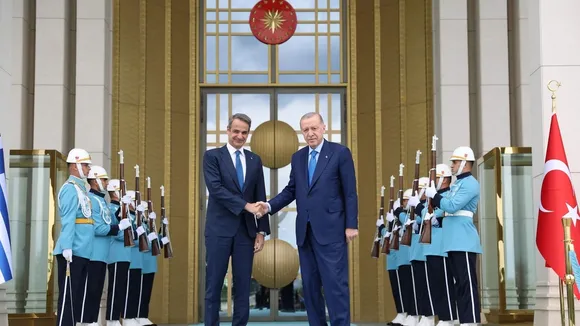 Erdogan and Mitsotakis Meet in Ankara, Seeking to Improve Ties