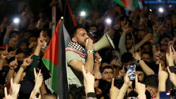 Protesters Chant Slogans in Amman, Jordan Amid Regional Tensions