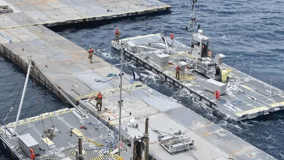 US Central Command Unveils $320 Million Floating Pier for Humanitarian Aid Delivery to Gaza