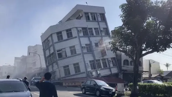 Two Unsafe Buildings Partially Collapse in Taiwan After Series of Earthquakes