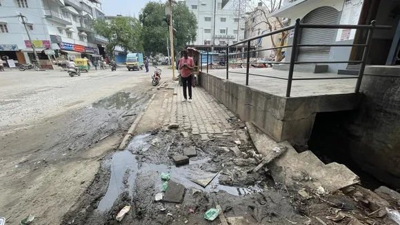 Bengaluru Residents Alarmed by Broken Footpaths and Open Drains