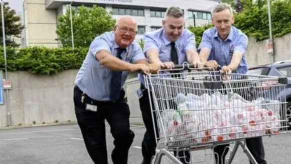 Three Porters at Cork University Hospital Raise Thousands for Charity via Recycling