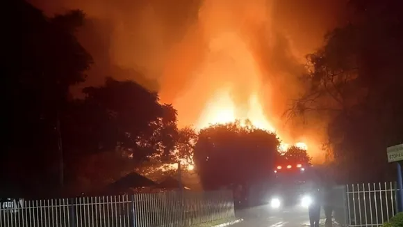 Massive Fire Engulfs Kenyatta University Library in Kenya