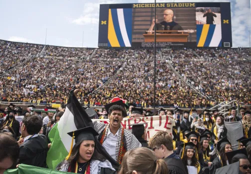 US College Graduation Ceremonies Roiled by Protests Over Israel-Hamas Conflict