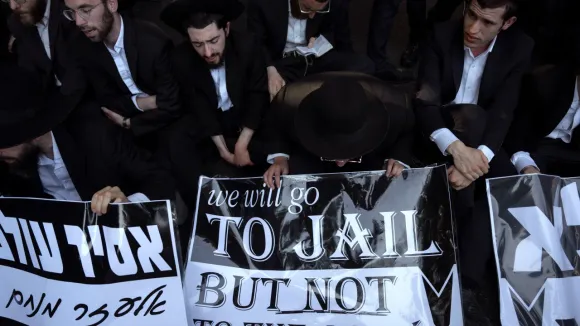 Hundreds of Ultra-Orthodox Jewish Men Block Major Highway in Israel to Protest Military Enlistment Ruling