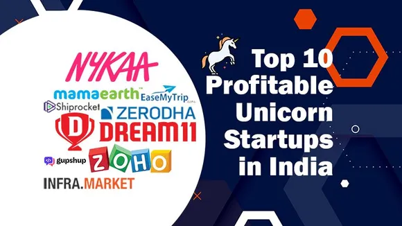 BillDesk, Dream11, Zerodha, Zoho, EaseMyTrip, Gupshup, Infra.Market, Shiprocket, Mamaearth, and Nykaa are the Top 10 Profitable Unicorn Startups in India in 2023.