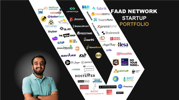 Cleardekho, Tattvalogy, Stylework, Fellafeeds, MedDelivery, Saarthi, Autocode, Huviair, Blu-Smart, Battery Smart, Stones2Milestones, 9Unicorns, ReDesyn, Grip Invest, InStoried, Zaroor, Amaara Herbs, AngelBay, Sugar Watchers, ExtraaEdge, Flickstree, Do Your Thng, One Stack, Ingenium, News Reach, Fabrik, Navars Edutech, Kudos, Hesa, Stancebeam, ResellMe, kWh Bikes, Crib, CareerNinja, The Hosteller, The New Shop, SupplyNote, Skyber, Freestand, Microfinance, ESportsXO, Pencil, Vendor Infra, Quizy Games, Pedalstart, WCube, Prescinto, Terra Food Co., Castler, The Gaming Project, Hoopy, EvenFlow etc. are the the Faad Network Startup Portfolio | Startups Funded by Faad Network.