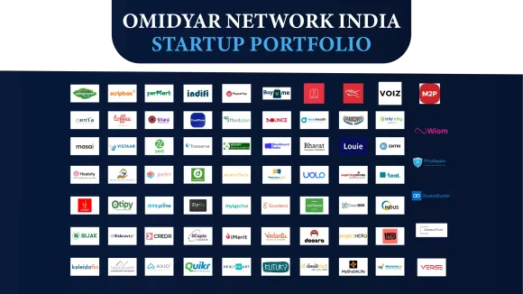 1mg, AffordPlan, Ashv Finance, Aspiring Minds, Axio Biosolutions, Bharat Inclusion, Bijak, Blackboard Radio, Bounce, Buyume, Centre for Teacher Accreditation (CENTA), Campus Fund, CloudSEK, CredR, Credflow, DealShare, Doosra, Doubtnut, DrinkPrime, Entri, FarMart, Goodera, GramCover, Healofy, HealthKart, HexaHealth, iMerit, Indifi, Indus OS, IntrCity, Kaleidofin, Krishify, Kutuki, Louie Voice Control (LVC), M2P, Masai, Mistry.Store, MyShubhLife, myUpchar, Neogrowth, NowFloats, Otipy, PepperTap, Pickrr, Pratilipi, Presolv360, PrivaSapien, Project Hero, QueueBuster, Quikr, Riskcovry, Scripbox, Sitara, Swarna Pragati, TEAL, Toffee, Transerve, U2opia Mobile, Uolo, Varthana, Vedantu, Verse, Vistaar, Wiom, WhiteHat Jr, Wingreens, ZestMoney, and ZipGo etc. are the startups funded by Omidyar Network India | Omidyar Network India Startup Portfolio | Startups Funded by Omidyar Network.