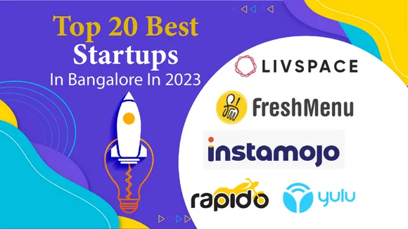 Instamojo, Smallcase, Meesho, Rapido, Ather Energy, Yulu, FreshMenu, LivSpace, Wooplr, AssureShift, Blowhorn, ShopX, Flipclass, Mywash, Skillenza, TruckEasy, Delyver, DailyRounds, HackerEarth etc are the Top 20 Best Startups in Bangalore in 2023
