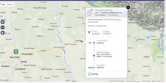 RailRadar GPS to track trains on Google map real time: Indian Railways