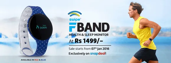 Swipe launches fitness wearable F-Band at Rs 1,499 on Snapdeal