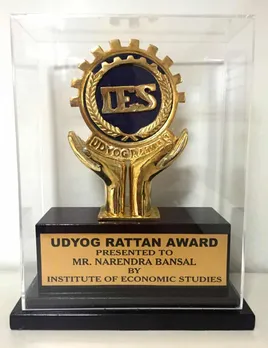 Intex Technologies’ CMD Narendra Bansal awarded Udyog Rattan 2016 Award