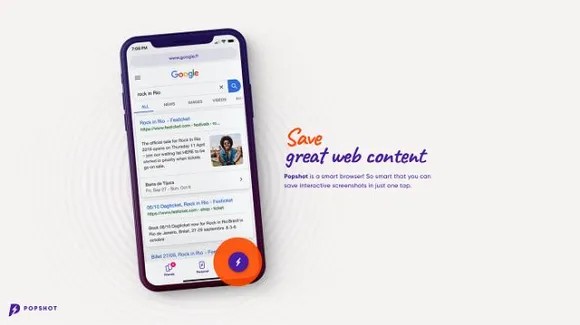 Popshot comes to India as customized, interactive screenshot-enabled smartphone browser