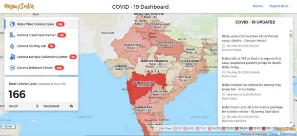 This COVID-19 Dashboard by MapmyIndia helps citizens locate & reach Coronavirus testing labs, treatment facilities in vicinity