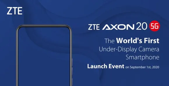 ZTE is launching a 5G smartphone with under-display camera on September 1st