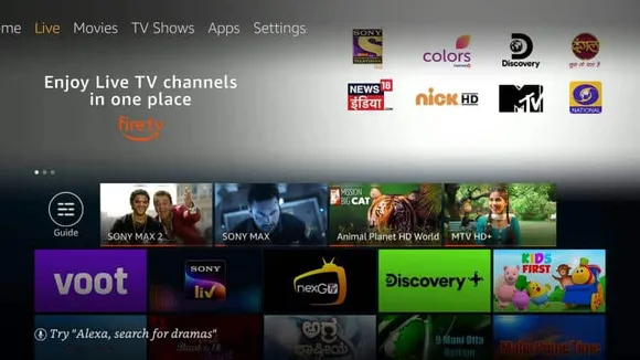 Amazon introduces live tv feature for fire tv devices