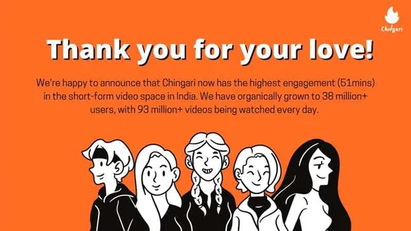 Chingari claims to surpass Snapchat, Facebook in daily engagement time