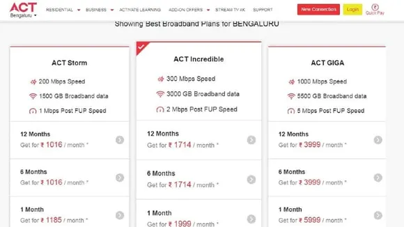ACT Fibernet upgrades internet broadband plans across Tamil Nadu and Hyderabad