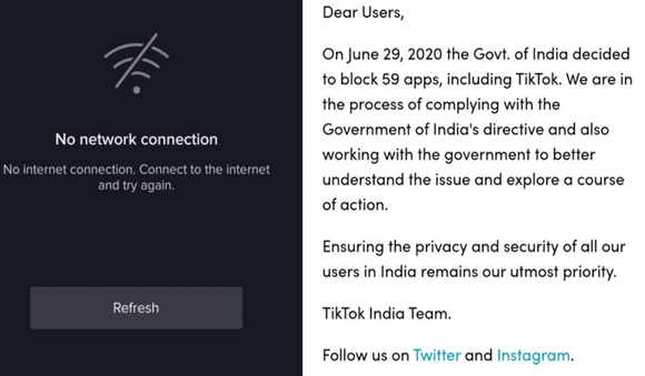 ഇന്ത്യയിൽ പ്രവർത്തനം പൂർണ്ണമായും നിർത്തി ടിക് ടോക്ക്