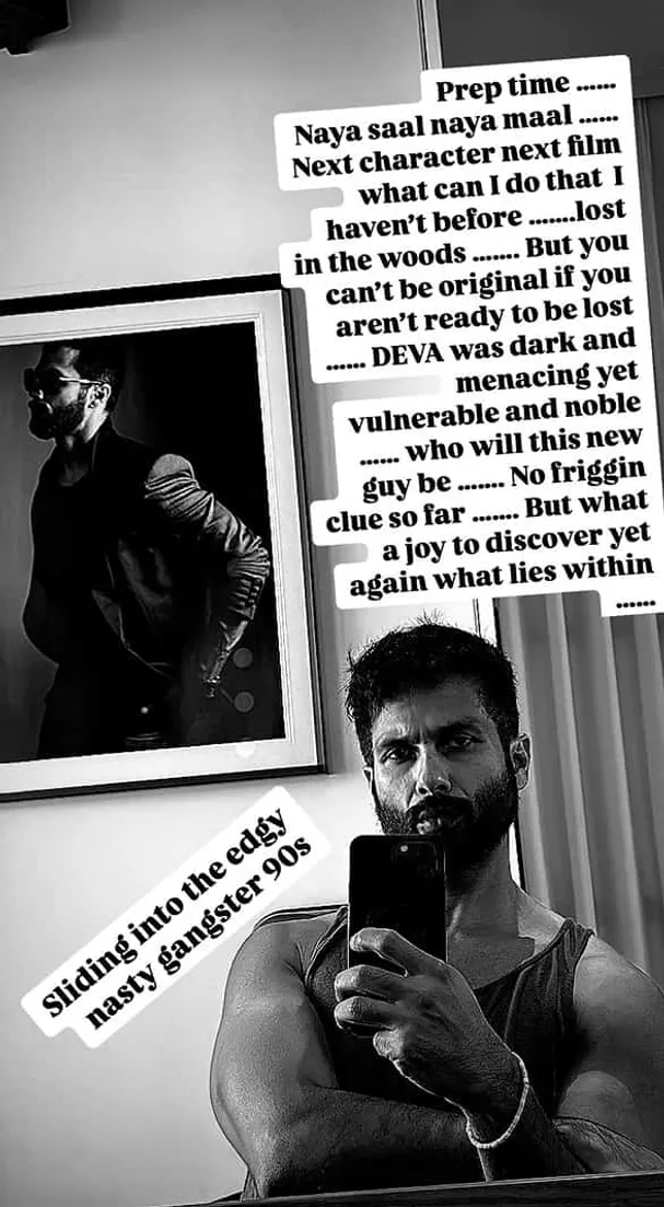 Shahid Kapoor's Instagram story