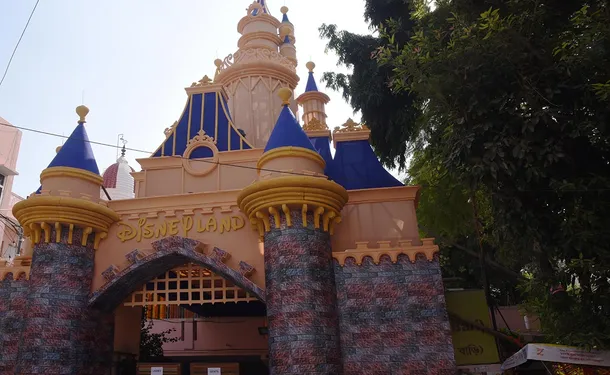 Matri Mandir in Safdarjung Enclave set up a Disney World-themed pandal.