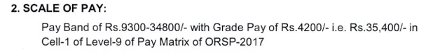 odisha police pay scale