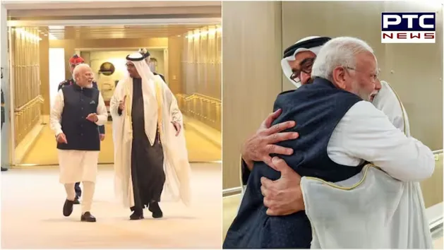 PM Modi received a ceremonial welcome upon his arrival in Abu Dhabi..jpg