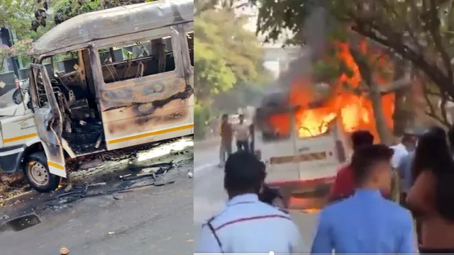 Bus fire accident: ఉద్యోగానికి వెళ్తున్న నలుగురు బస్సులో సజీవదహనం