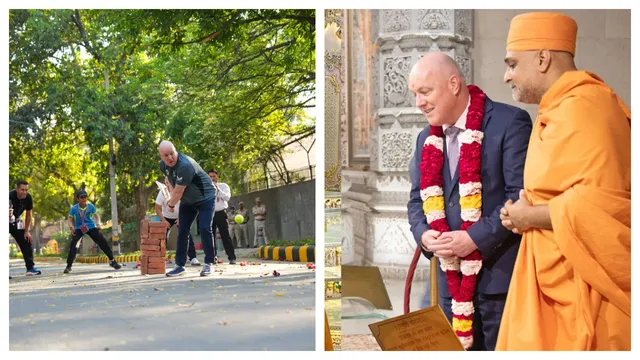 New Zealand PM : ఢిల్లీలో స్థానిక పిల్లలతో కలిసి క్రికెట్‌ ఆడిన న్యూజిలాండ్‌ ప్రధాని.. ఫొటోలు వైరల్‌