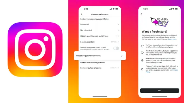 Instagram's new algorithm reset feature helps users clear digital footprints