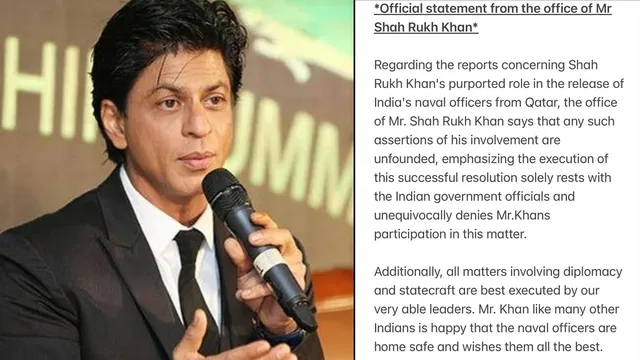 Shah Rukh Khan Denies Involvement in Indian Navy Veterans' Release from Qatar