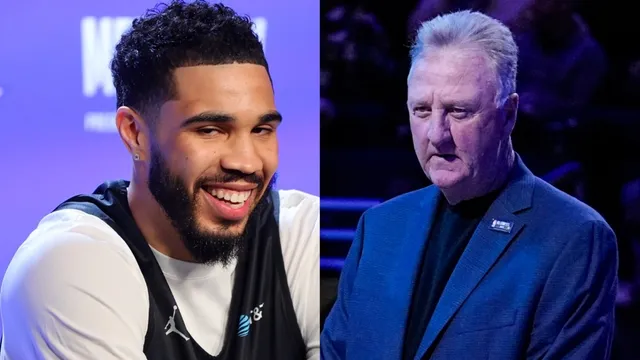 A Meeting of Generations: Jayson Tatum Encounters Celtics Legend Larry Bird  in Indiana