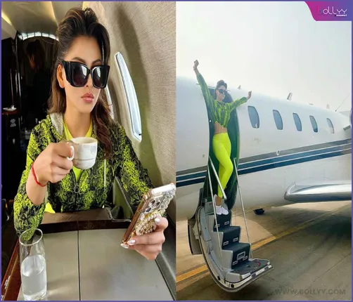 Urvashi Rautela says, "Love to fly private only, even its for 10 minutes." as she shares snippets of her Private Jet Diaries