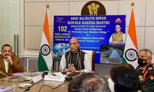 Rajnath Singh inaugurates 27 BRO projects, several of which are close to the Chinese border