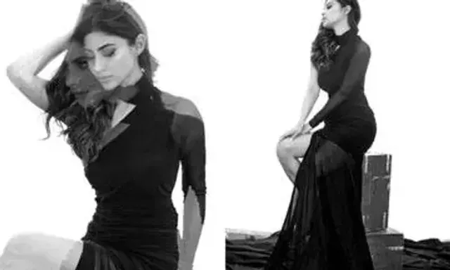 Mouni Roy mesmerises fans with her glamours look in a black off-shoulder gown