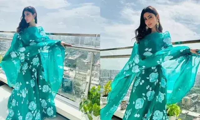 Mouni Roy sets traditional fashion bar high in emerald green anarkali