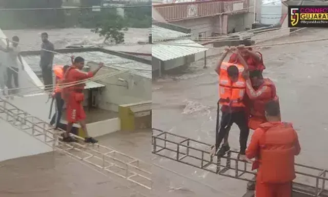 Vadodara NDRF team joins rescue operations in flood-hit areas of Jamnagar