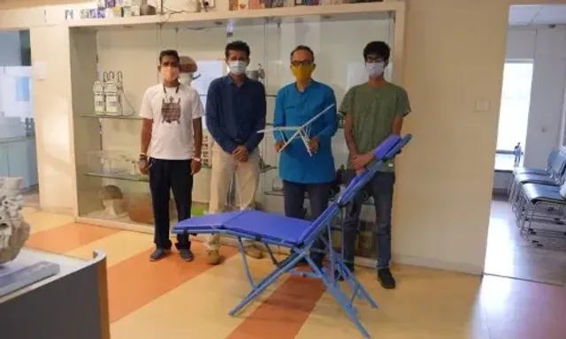 Researchers at IIT Bombay developed a portable patient chair for use in rural dental clinics