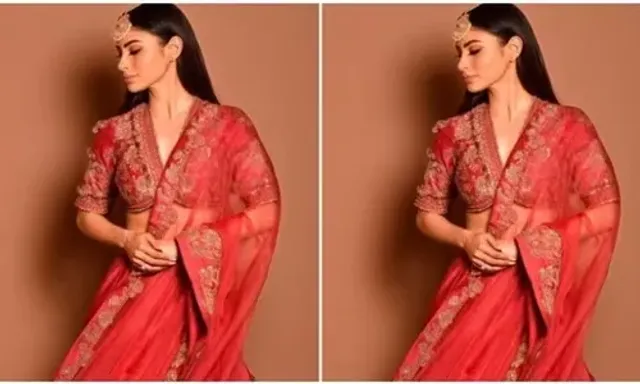 Mouni Roy’s red lehenga is bridesmaid fashion goals for bestie’s wedding