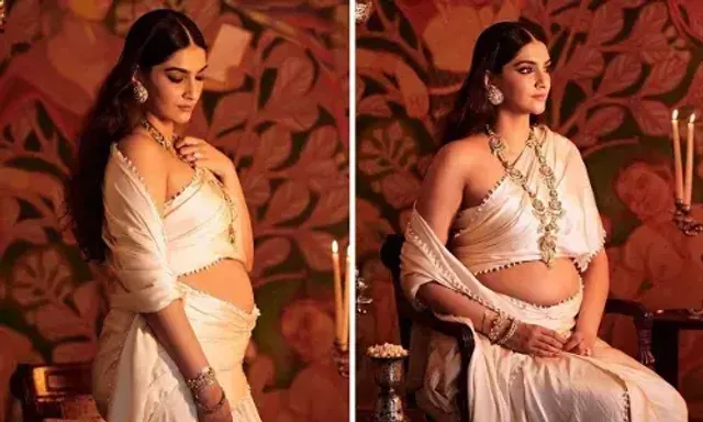 Mom-to-be Sonam Kapoor flaunts baby bump in new pics