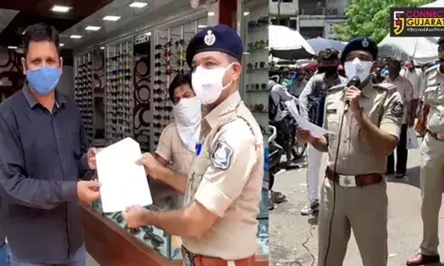 Vadodara police start awareness campaign to speed up vaccination drive specially in small and big traders