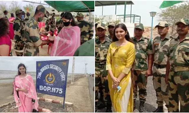 Nadiad girl Vidhi Jadav celebrates Rakshabandhan at Kutch