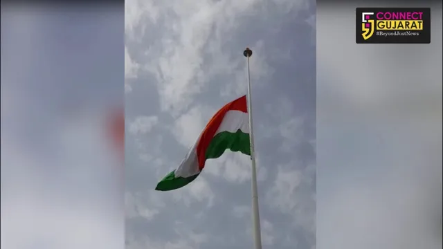 Highest flag post of the state inaugurated by CM Vijay Rupani