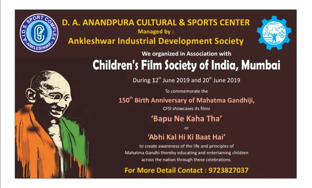 Film fest to commemorate 150th Birth Anniversary of Mahatma Gandhi at Ankleshwar